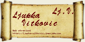Ljupka Vitković vizit kartica